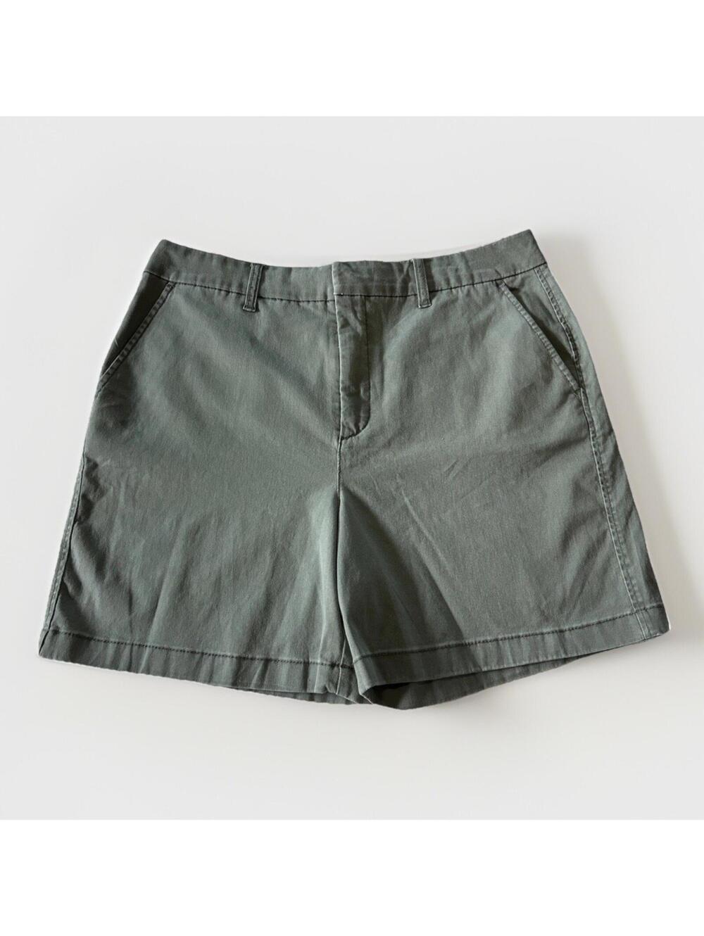 Ann Klein Jean Green Washed Shorts Womens Size 12 High Rise Green